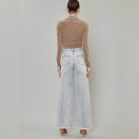 NWT Kan Can Wide Leg Jeans - Picture 4 of 5